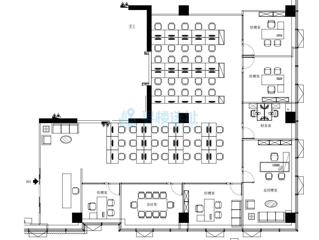 天晟中心559平米办公室出租